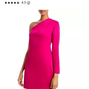 Aidan Mattox Elegant One-Shoulder Pink Dress Size 6